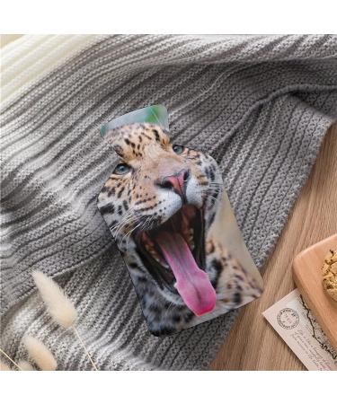 Leopard Hot Water Bottle with Plush Cover - Cozy Hand Warmer for Adults & Kids - 26.5x15.3cm - Perfect for Comfort & Relaxation - Buy Online on GoSupps.com