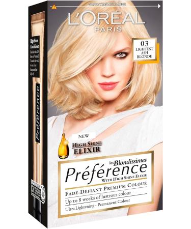 L'Or al Paris Preference Permanent Color Set of 3 03 Light Ash Blonde - Buy Online on GoSupps.com