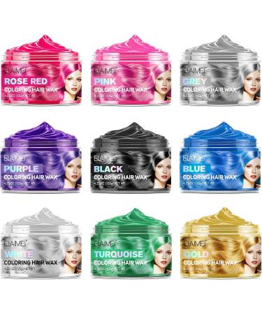 Hair Colour Wax (Black) Unisex Men and Women Temporary Blue Hair Dye Washable Non Permanent Coloured Hair Spray Hair dye Suitable for Parties Role Playing Christmas Halloween and Masquerade-120g - Buy Online on GoSupps.com