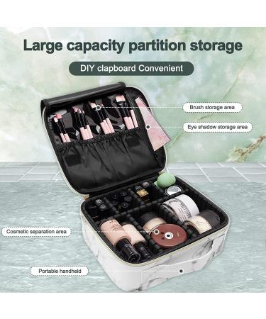 Marble Makeup Bag Travel Organizer | Waterproof Cosmetic & Jewelry Organizer (9.8x8.86x3.7 inches) - Buy Online on GoSupps.com