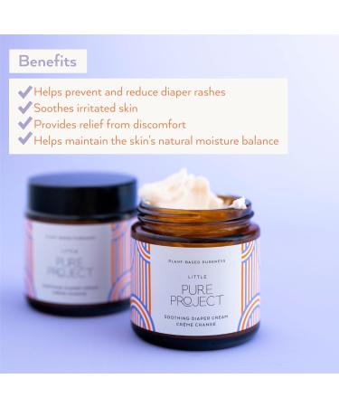 Little Pure Project Diaper Rash Cream - Zinc Oxide Free Vegan Calendula Ointment for Newborns Soothes & Prevents Diaper Rashes - 3.8 Fl. Oz - Buy Online on GoSupps.com