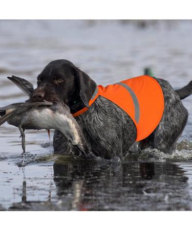 Adjustable Reflective Safety Vest for Dogs - High Visibility Warning Vest for Day & Night Outdoor Activities - Orange - Buy Online on GoSupps.com