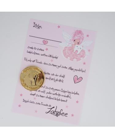 Tooth fairy letter with gold coin girl milk teeth gift personalized birthday school enrollment daycare