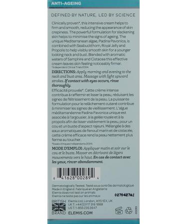 Elemis Pro-Collagen Lifting Treatment Neck and Bust Cream 50ml - Anti-Aging Skin Care for Firmness & Smoothness - Shop Internationally - Buy Online on GoSupps.com
