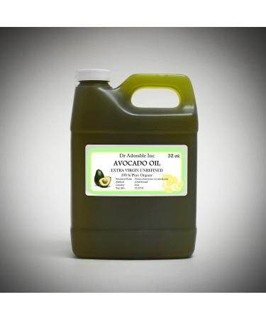 32 oz Organic Cold Pressed Avocado Oil - Premium Extra Virgin Raw Unrefined - Buy Online on GoSupps.com