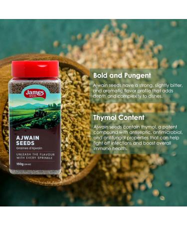 James Spices Inc. Ajwain Seeds - 150g - Buy Online on GoSupps.com
