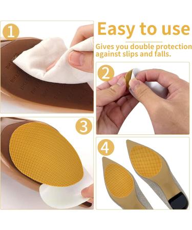Cuneai Non-Slip Shoe Pads - Yellow, 3 Pairs - Anti-Slip Sole Protectors for High Heels - Men and Women - Buy Online on GoSupps.com