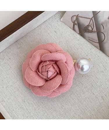 amangul Harajuku Pearl Camellia Flower Hair Clip Woman Makeup Bangs Hairpin for Girls Shopping Camping Taking Photo Anti Slip(Beige) - Buy Online on GoSupps.com