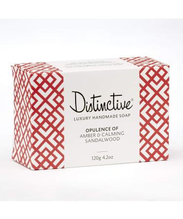 Luxury Handmade Soap - Natural Amber & Sandalwood Bar | Palm Oil Free Plastic Free Cruelty Free - Buy Online on GoSupps.com