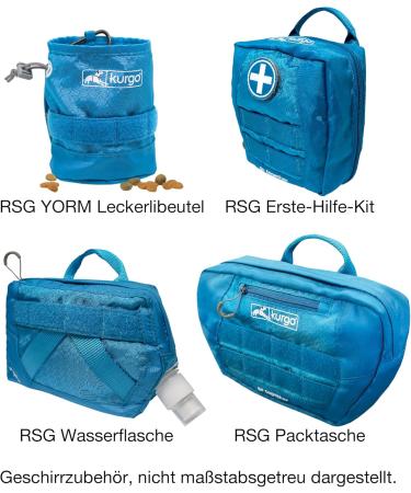 Kurgo RSG Townie Dog Harness - Easy On/Off Adjustable Straps Size S Blue | Best Dog Harness for Comfort & Safety - Buy Online on GoSupps.com