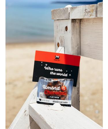 Kookie Cat Almond & Chocolate - Individually Wrapped Vegan Biscuits Gluten Free Soya Free Organic Almond & Oat - 12 X 50g Multipack - Buy Online on GoSupps.com