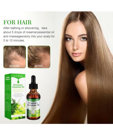 Organic Rosemary Essential Oil for Hair Growth & Skin Care - 4.04 fl oz | Strengthening Hair & Eyelash Oil - Buy Online on GoSupps.com