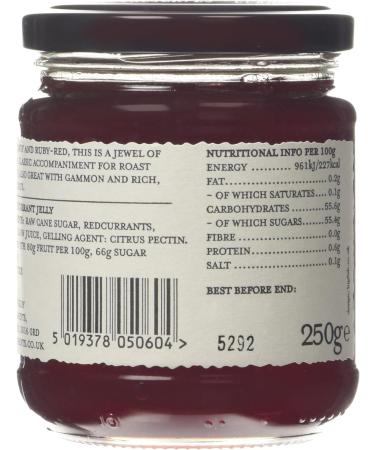 Tracklements Rich Redcurrant Jelly - Ideal Condiment for Soft Cheese & Gamey Meats - Vegetarian, Vegan & Gluten Free - 250g Jar - Buy Online on GoSupps.com