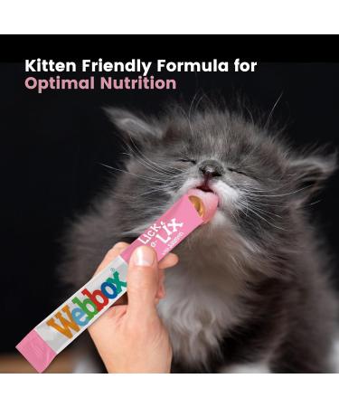 Cat Treats bundle contains Lick e Lix Salmon Webbox Licky Lix Kitten Treats and Snacks Lick-e-Lix Pack of 7 x 5's - Total 35 x 15g sachets and our Silvervine Chew Sticks - Buy Online on GoSupps.com