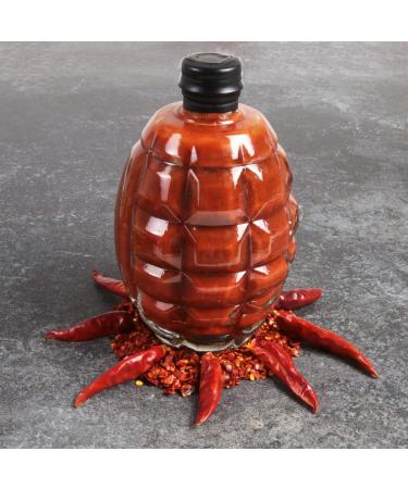 DIY Hot Sauce Gift Set - Chilli Sauce Making Kit with Glass Grenade Bottle | Unique Cooking Gift for Men/Santa - Buy Online on GoSupps.com
