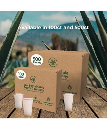 Sustainable Agave Co - Agave Fiber Cups - Plastic-Free Biodegradable Compostable Plant-Based - Clear 12 Ounce - 500 Count - Buy Online on GoSupps.com