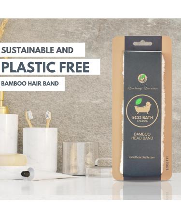 Eco Bath London Bamboo Hair Band - Super Soft Elasticated Headband for Makeup and Skincare Eco-Friendly Bamboo Hairband for Women - Buy Online on GoSupps.com