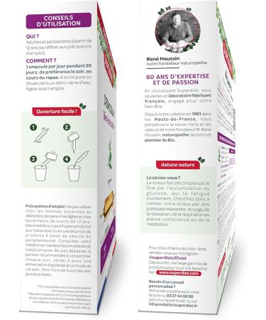 SUPERDIET DESMODIUM - Liver well-being Liver well-being Hepathic drainer - Phytotherapy-Made in France - 20 ampoules 10 ml - Buy Online on GoSupps.com