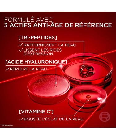 L'Or al Paris LOr al Paris Revitalift Laser X3 Antiaging Serum for the face with hyaluronic acid peptides and vitamin C for all skin types antiaging care with Triple Action - Buy Online on GoSupps.com