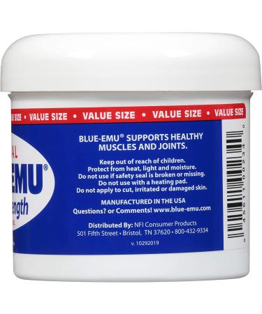 Blue Emu Muscle and Joint Deep Soothing Analgesic Cream 12oz - Fast Pain Relief - Buy Online on GoSupps.com