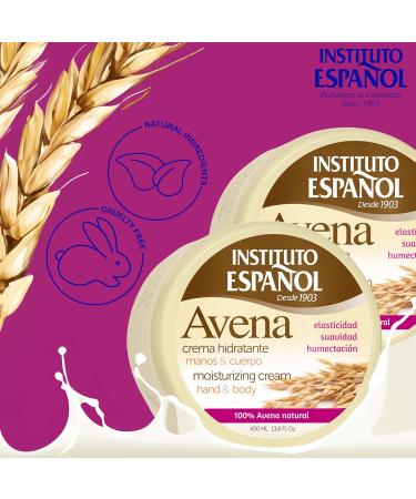 Instituto Espa ol Oats Moisturizing Body Cream | Women Men Body Cream | Treatment and Elasticity for Dry Chapped Skin | Ideal for the Whole Family | Pack of 800 ml - Buy Online on GoSupps.com
