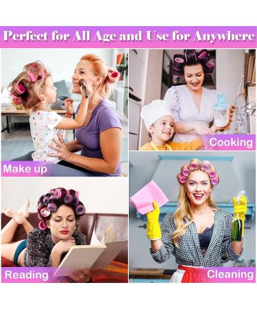 Cludoo Jumbo Hair Curlers Rollers 28 Pcs Set - Self Grip Rollers for Long, Medium, Short Hair - Salon Quality Hair Dressing DIY Kit - Buy Online on GoSupps.com