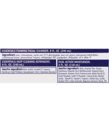 Clean & Clear Daily Acne Skincare Set - Foaming Cleanser, Astringent, Moisturizer | Oil-Free | 3 Piece Set - Buy Online on GoSupps.com