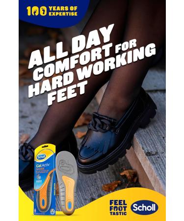 Buy Scholl Women's Gel Activ Work Insoles UK Size 3.5-7.5 - Comfortable Support for All-Day Wear - Buy Online on GoSupps.com