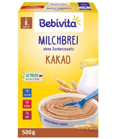 Bebivita milk porridge without added sugar milk porridge cocoa (4x500g) Da11303 Mb cocoa 500g 125 g (pack of 4) milk porridge cocoa