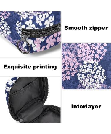 Hydrangea Sanitary Napkin Storage Bag - Pink & White Menstrual Pad Pouch - Buy Online on GoSupps.com