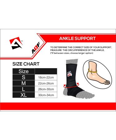 AQF MMA Ankle Support | Muay Thai Foot Brace Guard | Kickboxing Sprains Relief | Achilles Tendon Pain Protector | Elastic Compression Sleeve (Black M) - Buy Online on GoSupps.com