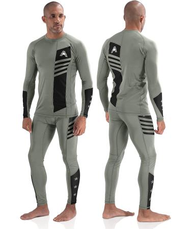 Anthem Athletics Reignite Jiu Jitsu Rash Guard - Men's Long Sleeve - Army & Black - MMA BJJ No Gi Grappling - Buy Online on GoSupps.com