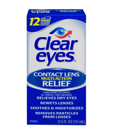 Clear Eyes Contact Lens Relief Lubricant Eye Drops 0.5 fl oz. (Pack of 1)