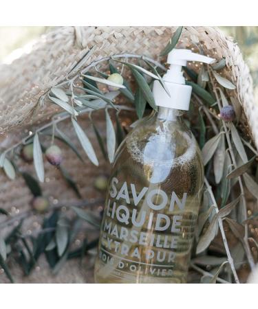 Compagnie de Provence Savon de Marseille Extra Pure Liquid Soap - Olive Wood - 16.7 Fl Oz - Glass Pump Bottle - Buy Online on GoSupps.com