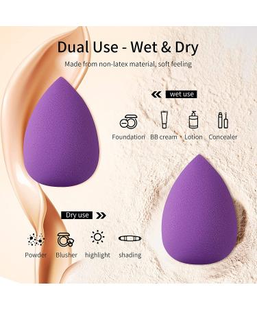 IYOCHO 4+1 Makeup Sponge Set with Contour Kabuki Brush - 4 Colors for Liquid Foundation, Cream, Powder - Buy Online on GoSupps.com