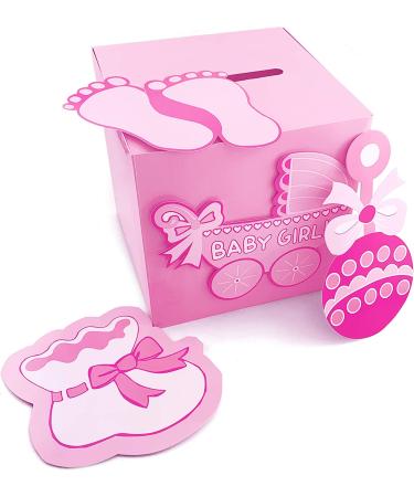 Baby Shower Wishing Well Card Box - Pink Keepsake Carriage Decoration - Buy Online on GoSupps.com