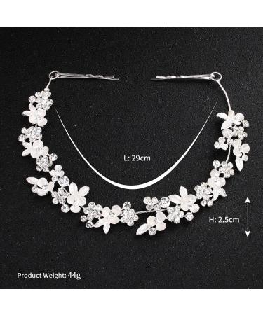 Crystal Bridal Headband Silver Wedding Rhinestone Hair Accessories for Bride Bridesmaid Bridal Crystal Headpiece for Women - Buy Online on GoSupps.com