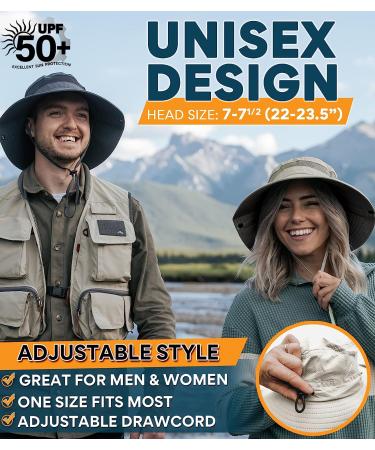 GearTOP Wide Brim Sun Hat for Men and Women - UV Protection Fishing & Hiking Hat - UPF 50+ Beach Hat in Beige - Buy Online on GoSupps.com