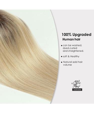 HAIRCUBE 100% Remy Human Hair Topper with Bangs | 14 Ombre Light Blonde | 150% Density Silk Base Clip-In | 40g - Buy Online on GoSupps.com