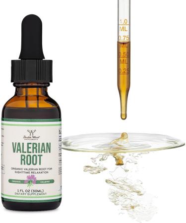 Valerian Root Drops for Sleep - Organic Valerian Root Tincture Extract 168mg - 1 FL OZ 30 Servings (Better Absorbed Than Capsules Enhances Valerian Root Tea) for Relaxation and Calm by Double Wood - Buy Online on GoSupps.com