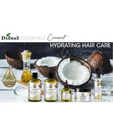 Difeel Essentials Hydrating Coconut Hair Oil 2.5 oz - Anti-Frizz Nourishing Moisture & Shine Boost for Healthy Hair | International Shipping Available - Buy Online on GoSupps.com