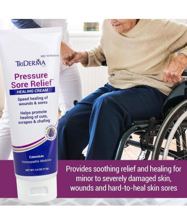 TriDerma MD Pressure Sore Relief Healing Cream - 4 oz Tube with Calendula & AP4 Aloe Vera Gel - Buy Online on GoSupps.com