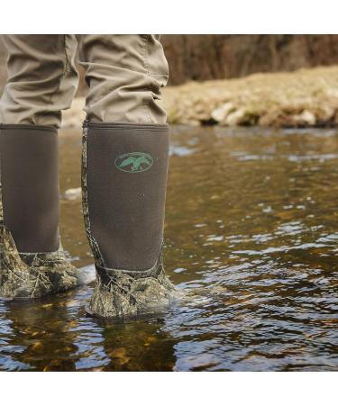 Duck Commander Rubber Men's Hunting Boot | Waterproof & Lightweight Camo Boots | Durable Neoprene Material | Rubber Sole for Traction | 11 Canteen/Realtree Timber - Buy Online on GoSupps.com
