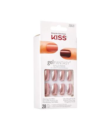 KISS Gel Fantasy Collection Nail Manicure Set - 28 Square Artificial Nails Glue & Files for Perfect At-Home Manicure - Buy Online on GoSupps.com