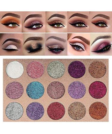 15 Colors Eyeshadow Palette - Glitter Shimmer Pigment Makeup for Stunning Looks | International Shipping - Buy Online on GoSupps.com