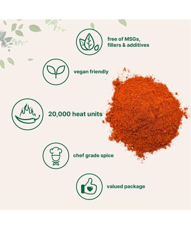 Premium Chief Grade Red Chili Powder - 2.5lb Spicy Blend (20,000 Heat Units) | Natural Seasoning Mix for Stews, Salsa, Soups, Sauces, Meat Rubs, Enchiladas, Grill & More - Buy Online on GoSupps.com