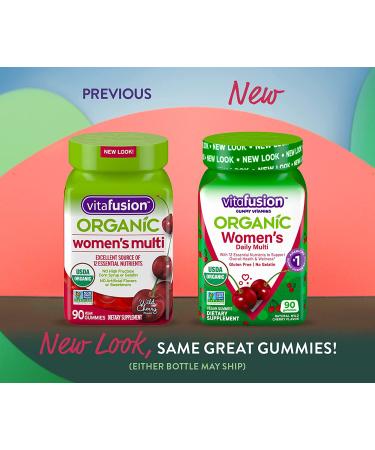 VitaFusion Organic Women's Multi Gummies - Wild Cherry Flavor, 90 Vegetarian Gummies - Buy Online on GoSupps.com