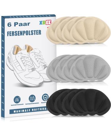 6 pairs of heel cushions heel protection heel pillow self -adhesive heel protection cushion against friction heel pads for men women (gray & black & skin colors) - Buy Online on GoSupps.com