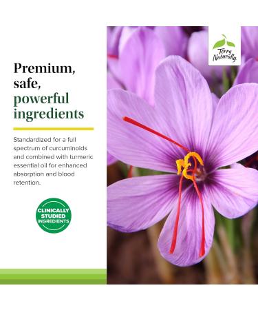 Terry Naturally Saffron Lift + Curcumin - Herbal Supplement with Curcumin - Non-GMO Saffron & Brain Curcumin Capsules - Concentration & Relaxation Support Supplement - 60 Capsules (Pack of 2) - Buy Online on GoSupps.com
