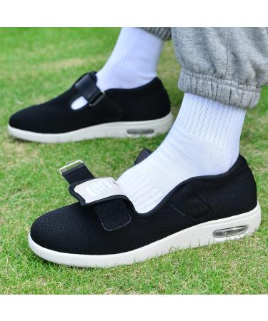 Womens Wide Width Diabetic Shoes | Lightweight & Adjustable Closure | Black 7 | Ideal for Diabetic, Edema, Arthritis and Swollen Feet - Buy Online on GoSupps.com